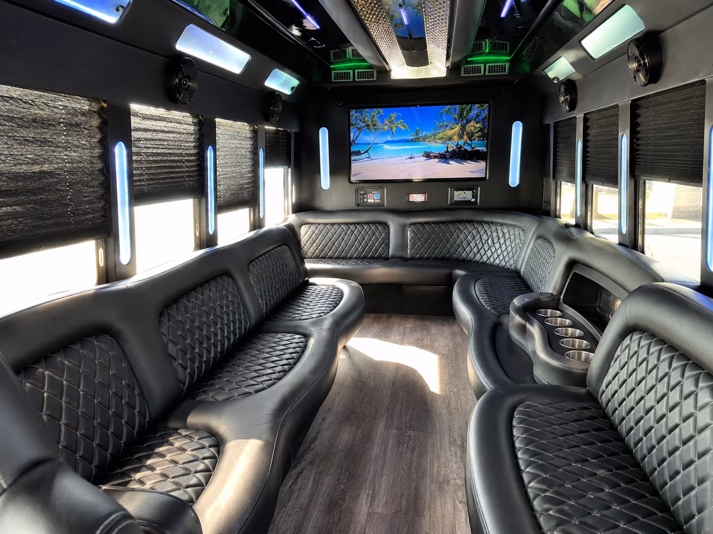 25 Passenger Party Bus Interior