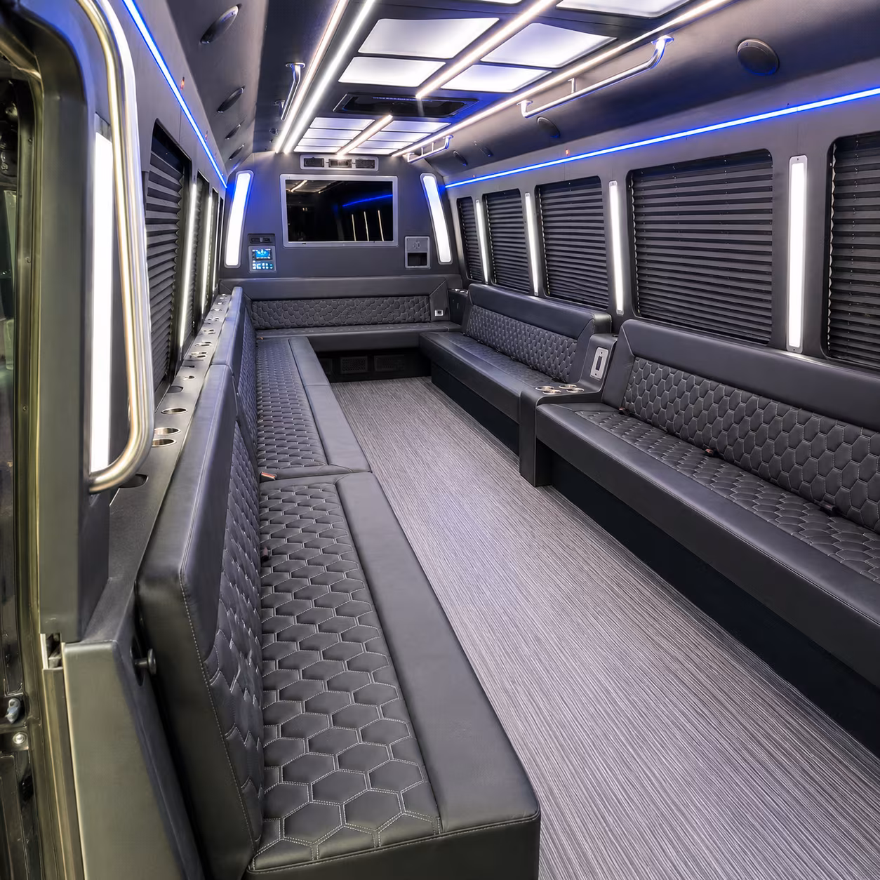 Omaha Bachelor & Bachelorette Transportation party bus interior