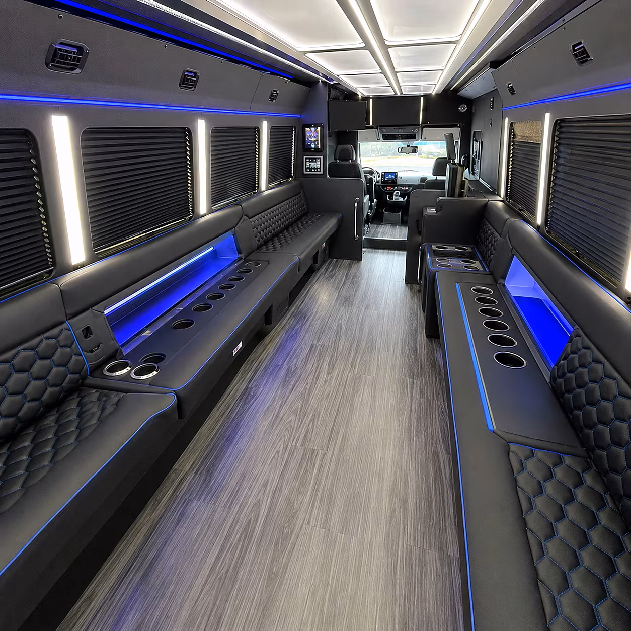 Omaha Private Event Transportation party bus interior