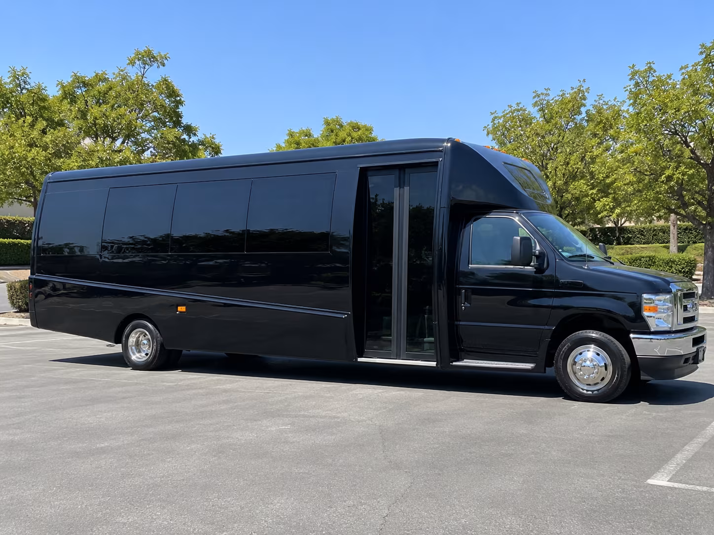 Omaha School Event Transportation party bus exterior