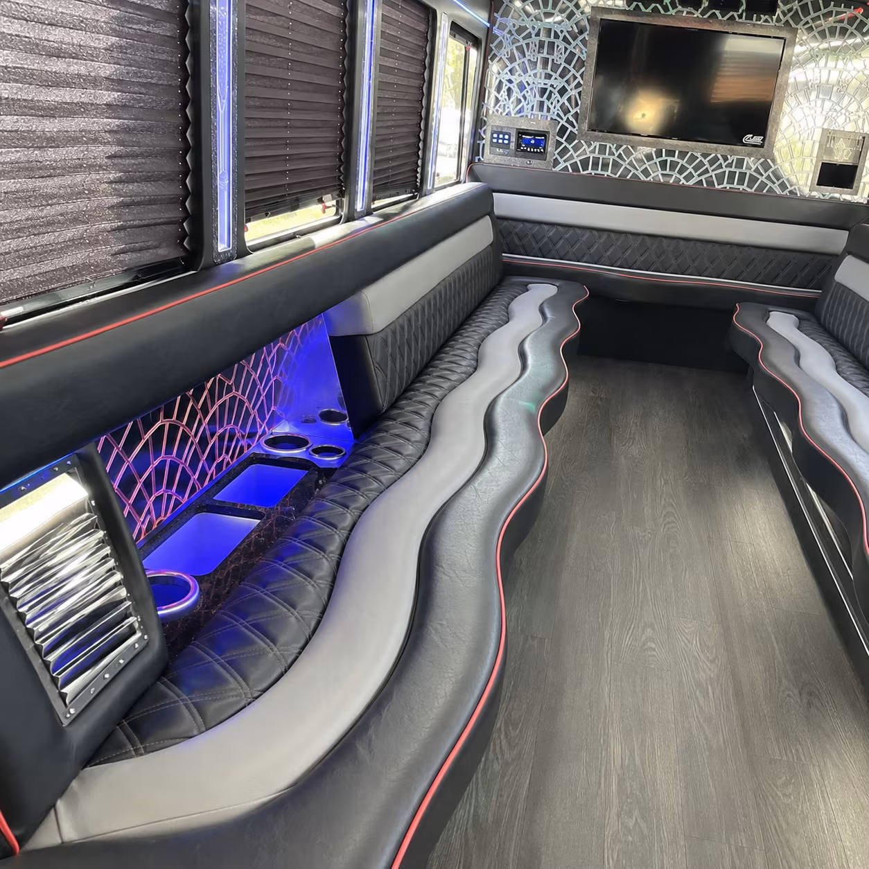 Omaha Sporting Event Transportation party bus exterior
