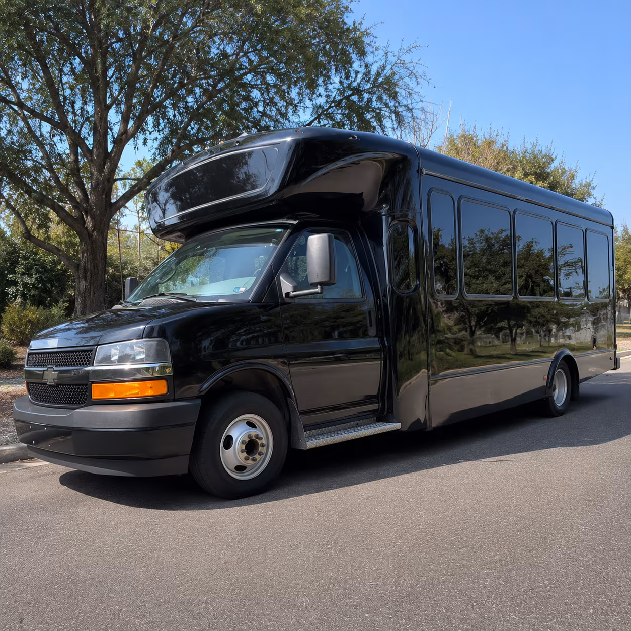 Omaha Sporting Event Transportation party bus exterior