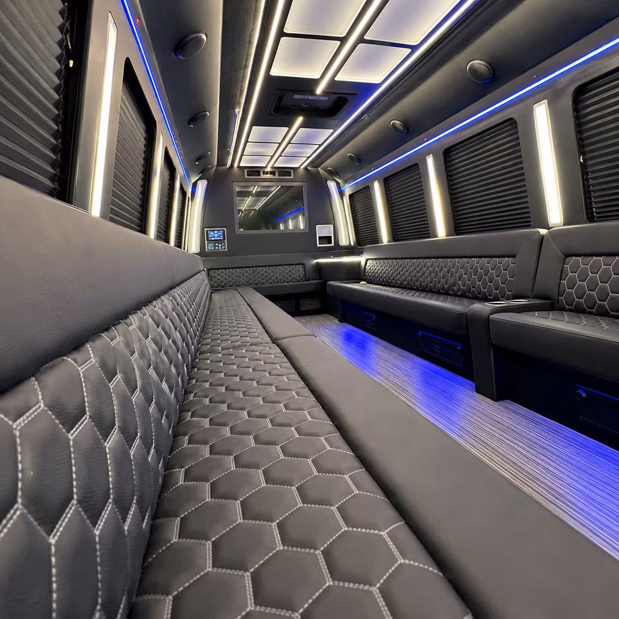 Omaha Wedding Transportation party bus exterior