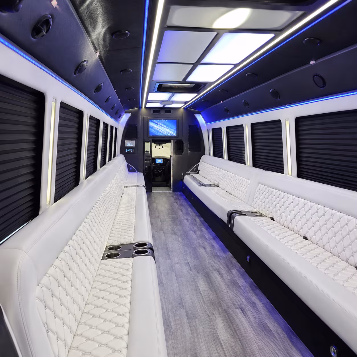 Omaha Wedding Transportation party bus exterior