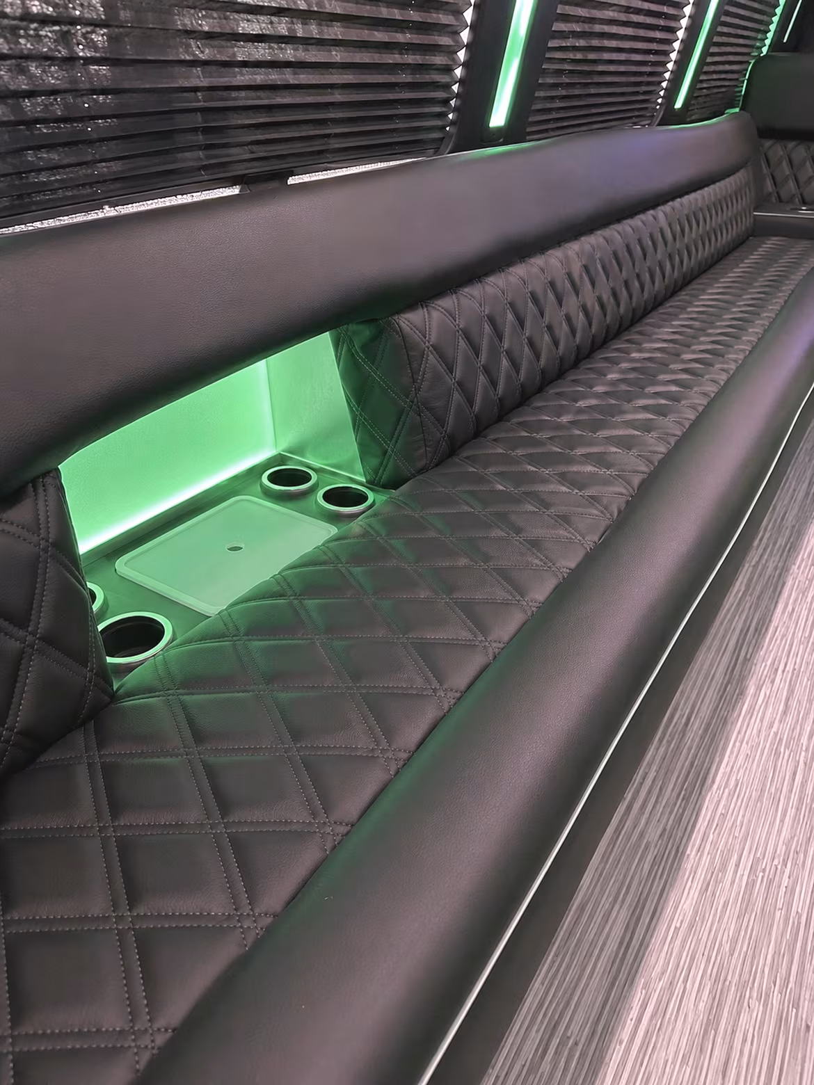Omaha Wedding Transportation party bus interior