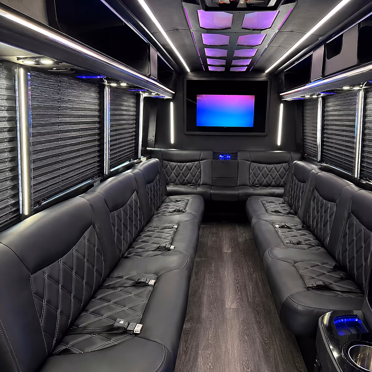 Omaha Winery Tour & Pub Crawl Transportation party bus interior