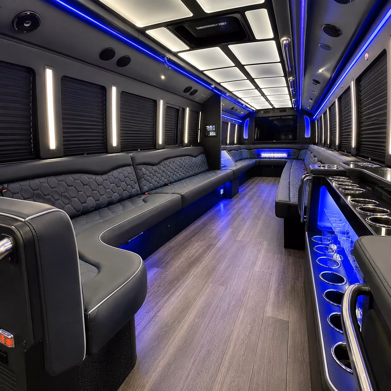Omaha Winery Tour & Pub Crawl Transportation party bus interior