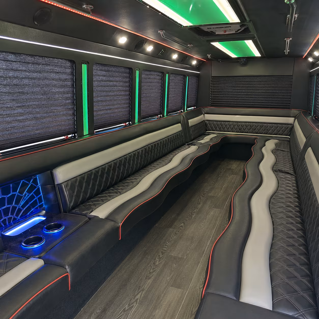 Omaha Winery Tour & Pub Crawl Transportation party bus interior